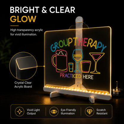 DIY Large Acrylic LED Glow Writing Board