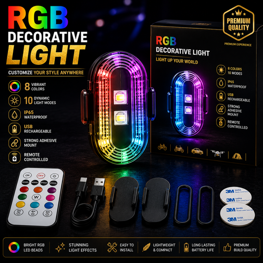 2 Pcs Rechargeable Remote Controlled LED Lights