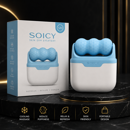 2-In-1 Facial Ice Roller & Cold Massager