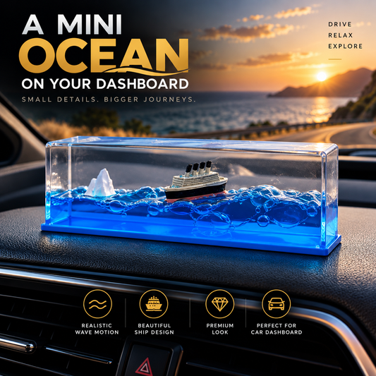 Cruise Ship Liquid Motion Ornament For Car, Home & Office