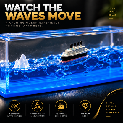 Cruise Ship Liquid Motion Ornament For Car, Home & Office